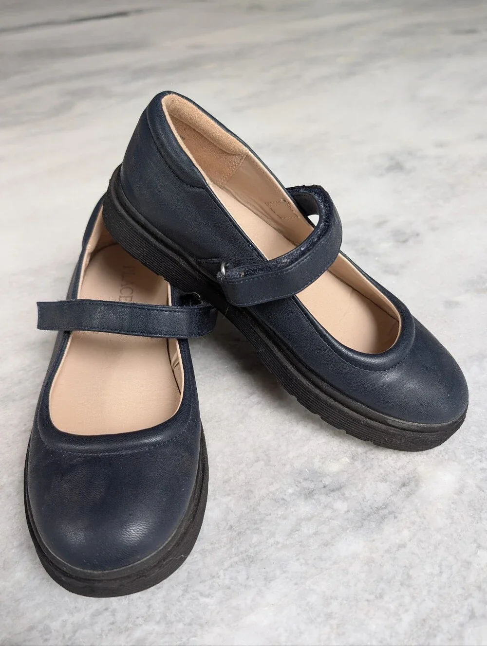 The Children's Place Classic Mary Jane Platform Flats in Navy